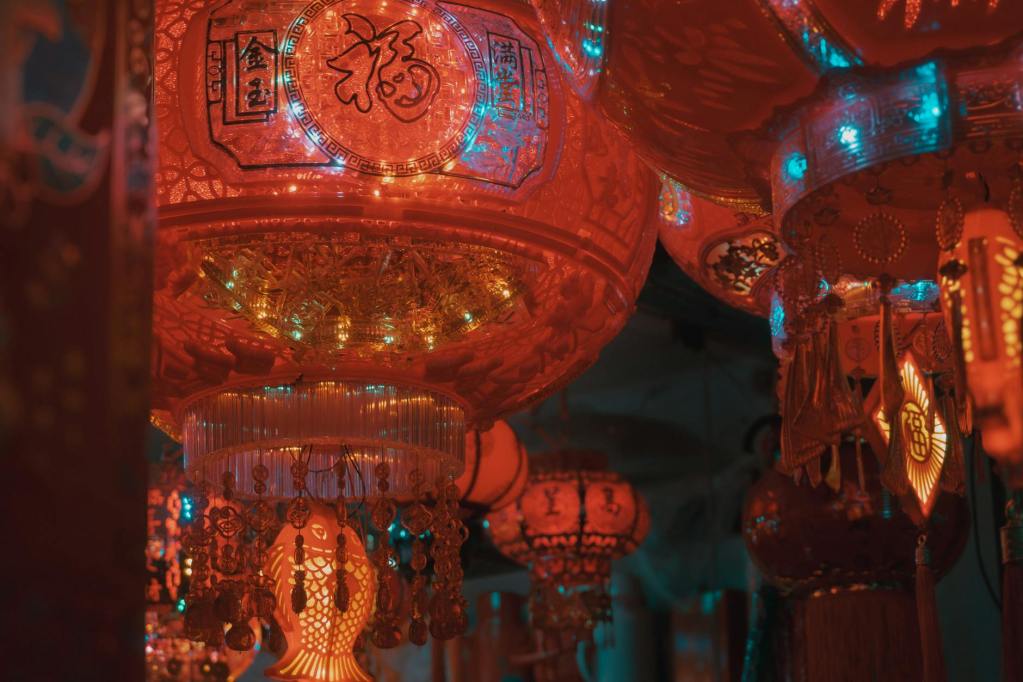 vibrant red lanterns for lunar new year celebration