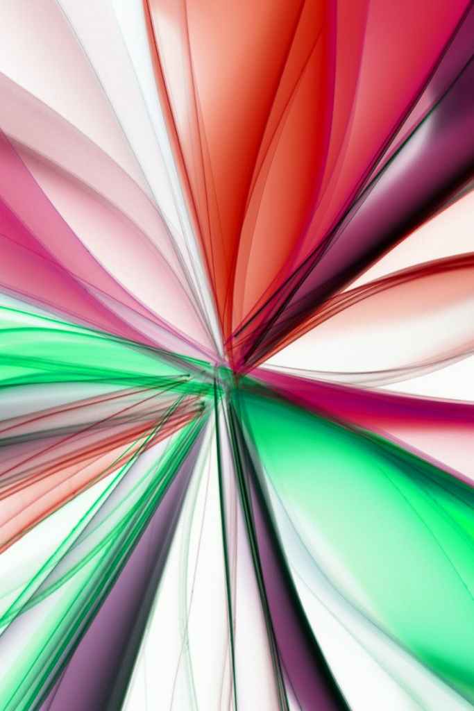 vibrant abstract art with red and green waves