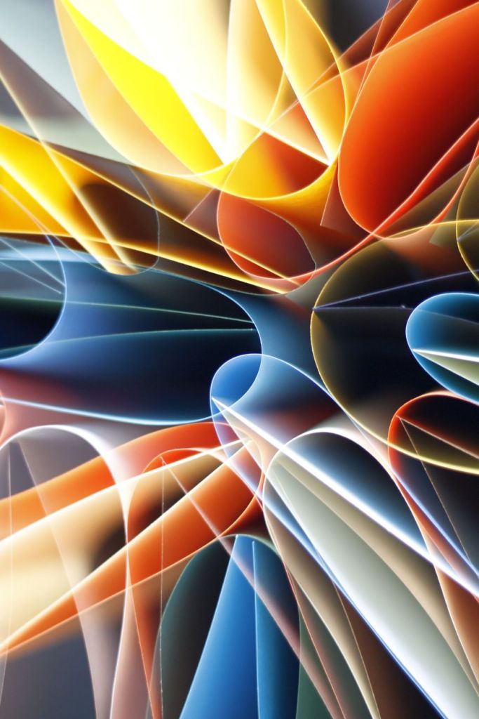 vibrant abstract light art with geometric patterns